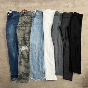 Girls jeans and stretch pant lot size 10